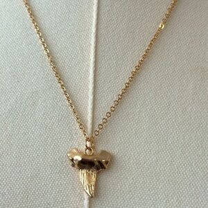 Gold Plated Shark tooth necklace Pendant Necklace
